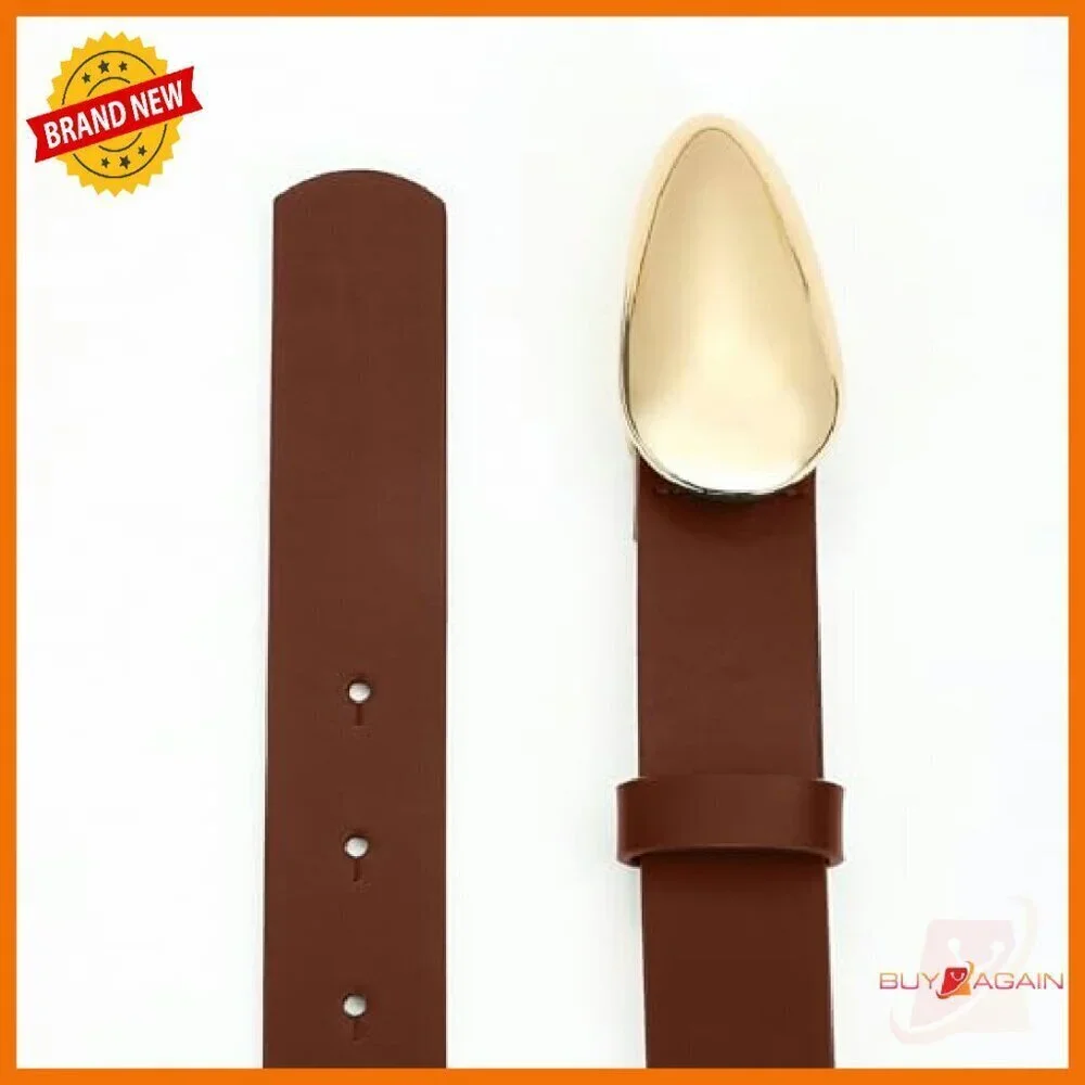 Synthetic Leather Belt Gold Buckle Versatile Dress Casual